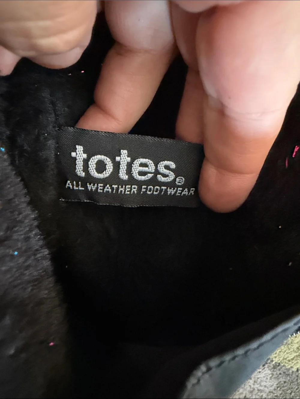 Totes Black Kids Rain & Snow Boots with Colorful Heart Print
